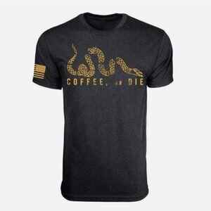 Black Rifle Coffee Company Coffee or Die T-Shirt Snake Black Military Men’s SM